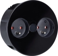 BACH 931.152 - TWIST 2xUTE 2,0m AEH schwarz 30GE seidenmatt, schwarz, 2 m