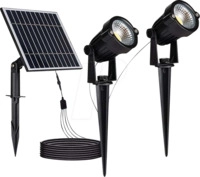 VT-20488 - 2er Pack LED Solar-Erdspie&szlig;leuchte, 1,2 W, 3000K, schwarz, IP65