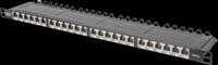 DIGI 91624SSLEA - Patchpanel, Cat.6a, 0,5HE, 24 Port, geschirmt, schwarz