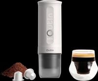 OUTIN 16437 - OutIn Tragbare Elektrische Espressomaschine Nano - Pearl White