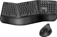 LOGILINK ID0211 - Tastatur-/Maus-Kombination, Funk, ergonomisch, schwarz, DE