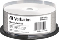 VERBATIM 43749 - BD-R, No-ID bedruckbar 50 GB, 6x, 25er Pack Spindle