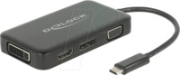 DELOCK 63929 - Adapter USB Type-C Stecker > VGA, HDMI, DVI, DisplayPort