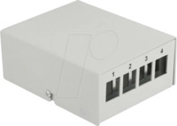 DELOCK 43407 - Keystone Patchpanel 4 Port grau