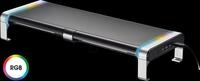 MYW HT42L - Monitorst&auml;nder, zwei Schubladen, USB-Hub