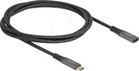 DELOCK 80022 - USB 10 Gb/s Kabel, C Stecker auf Buchse, 100 W, 1 m