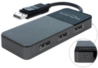 DELOCK 87737 - DisplayPort Adapter, DP Stecker auf 3x DP Buchse
