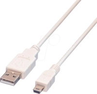 VALUE 11998708 - USB 2.0 Kabel, A Stecker auf Mini-B Stecker, 0,8 m