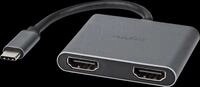 N CCGB64670BK01 - Adapter USB C > 2x HDMI, 4K@30 Hz, 10 cm
