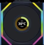 LIAN 12SLLCD1W1B - Lian Li Wireless LCD L&uuml;fter, ARGB, PWM, 120 mm, schwarz