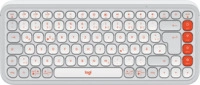 LOGITECH POPIKWS - Tastatur, Bluetooth, wei&szlig;-orange, QWERTZ