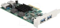 DELOCK 90282 - PCIe x4 > 2x extern USB 3.0 A, 2x intern USB 3.0 A