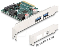 DELOCK 90106 - PCIe x4 > 2x extern USB 3.1 Typ A, Low Profile