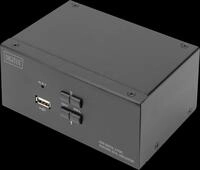 DIGITUS DS-12862 - KVM-Switch, 2 Port, DisplayPort, Dual Display