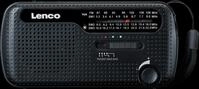 LENCO MCR-113BK - Outdoor- / Kurbelradio, Taschenlampe, Powerbank, Solarpanel