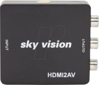 SKYVIS HRC 02 - Konverter HDMI Buchse > 3x RCA Buchse, 1080p