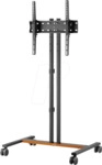 MANHATTAN 462068 - TV-St&auml;nder mit Rollen/Standfu&szlig;, 34" bis 55", max. 35 kg, schwarz