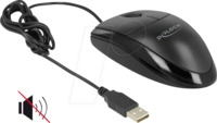 DELOCK 12106 - Maus (Mouse), Kabel, USB, schwarz