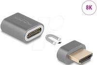 DELOCK 66684 - Adapter, HDMI A Stecker auf HDMI A Buchse, magnetisch