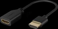 GOOBAY 64824 - High Speed HDMI Verl&auml;ngerung, 0.1 m, 4K@60Hz, sehr flexibel