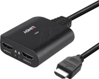 LINDY 38356 - HDMI Splitterkabel, 2 Port, 4K 60 Hz