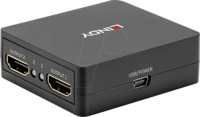 LINDY 38358 - HDMI Splitter, 2 Port, kompakt, 4K 60 Hz