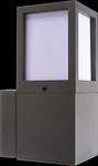 DEKO 731157 - Wandaufbauleuchte, Facado II eckig opal, 1x E27, Grau