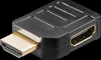 GOOBAY 65745 - Adapter, HDMI Stecker auf Buchse, 8K 60 Hz, 90&deg; horizontal