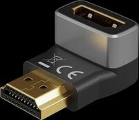GOOBAY 72011 - Adapter HDMI Stecker/Buchse, 8K 60 Hz, 270&deg; vertikal