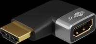 GOOBAY 72010 - Adapter HDMI Stecker/Buchse, 8K 60 Hz, 90&deg; horizontal