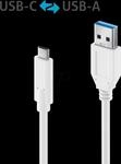 PURE IS2610-010 - USB 10 Gb/s Kabel, iSerie, A Stecker auf C Stecker, wei&szlig;, 1,0 m