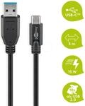 GOOBAY 73141 - USB 5 Gb/s Kabel, A Stecker auf C Stecker, 3 m