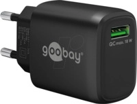 GOOBAY 61671 - USB-Ladeger&auml;t,18 W, 1x USB-A (QC), schwarz