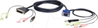 ATEN 2L-7DX3U - KVM Kabel, VGA, DVI, USB, Audio, 3 m
