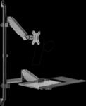 MYW HL64L - Arbeitsstation, Monitor- + Tastaturhalterung, Wandmontage