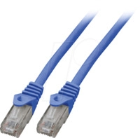 EFB K8104BL.0.5 - Cat.6 U/UTP Patchkabel CCA, 0,5 m, blau