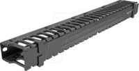 DELOCK 67022 - 19'' Kabelmanagement Rangierpanel, 3 &Ouml;ffnungen, 1 HE, schwarz
