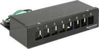 DELOCK 43338 - Keystone Patchpanel, 8 Port, Desktop, schwarz