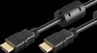 GOOBAY 61304 - HDMI Kabel Stecker/Stecker, Ferrite, 4K 60 Hz 10 m