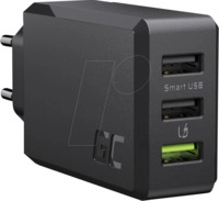 GC CHARGC03 - USB-Ladeger&auml;t, 30 W, 3x USB-A, schwarz