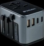 VERBATIM 49545 - Ladeadapter, UTA-03, 30W 2x USB-A, 2x USB-C 1x USB-C PD, 100-250