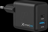 XLAYER 219853 - USB-Ladeger&auml;t QC 3.0, 38 W, USB-C/A, schwarz