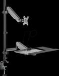MYW HL63L - Arbeitsstation, Monitor- + Tastaturhalterung, Tischmontage