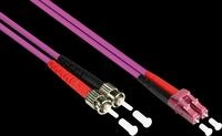 GC LW-820LT4 - Patchkabel LWL Duplex OM4 50/125&micro; LC/ST, 20 m, violett