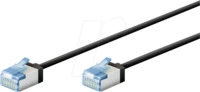 GOOBAY 74242 - Patchkabel Cat.6a U/UTP super slim 15 m schwarz