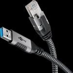 GOOBAY 70499 - Netzwerkadapter, Kabel, USB 3.0 Typ A, Gigabit Ethernet, 3 m
