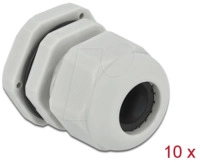 DELOCK 60219 - Kabelverschraubung, PG16, grau, 10er-Pack