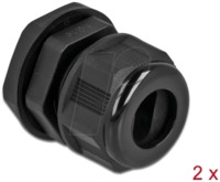 DELOCK 60385 - Kabelverschraubung PG16 f&uuml;r Flachkabel, sw, 2 Stk