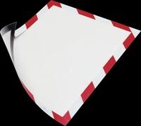 DURABLE 4945132 - Info-Rahmen, magnetisch, A4, rot/wei&szlig;, 5 St&uuml;ck