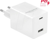 DELOCK 41448 - USB-Ladeger&auml;t 5-20 V, 3 A, 45 W, USB-C/ A